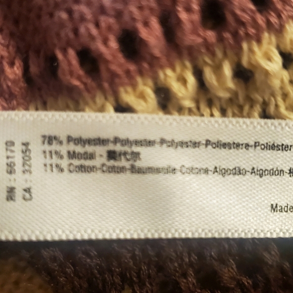 MAEVE BY ANTHROPOLOGIE. ONE SIZE BROWN STRIPE BEACH WRAP SKIRT. Nwt - Picture 5 of 7